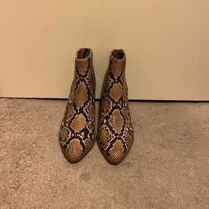 Snake skin booties